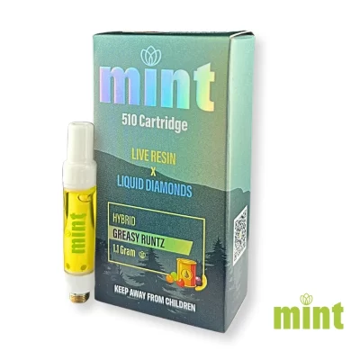 MINT Vape Cart - Greasy Runtz 1100mg THC