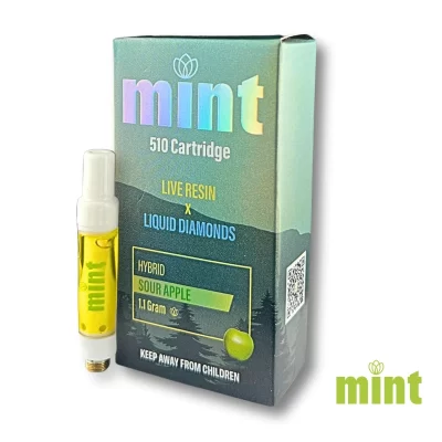 MINT Vape Cart - Sour Apple 1100mg THC